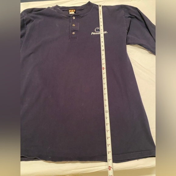 TSi Penn State Henley Shirt Men's X-Large Navy Blue Long Sleeve Cotton Tee - Picture 9 of 10